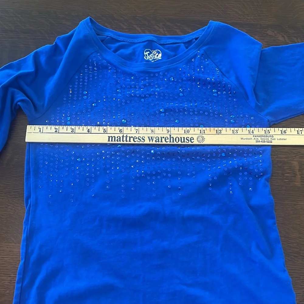 Justice Bundle of 3 Two size 14 and dark blue is a size 12 Long sleeve girls Y2K